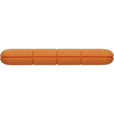 Orange USB-Festplatte mit robustem, stoßfestem Gehäuse, zylinderförmig und in leuchtendem Orange gehalten.
