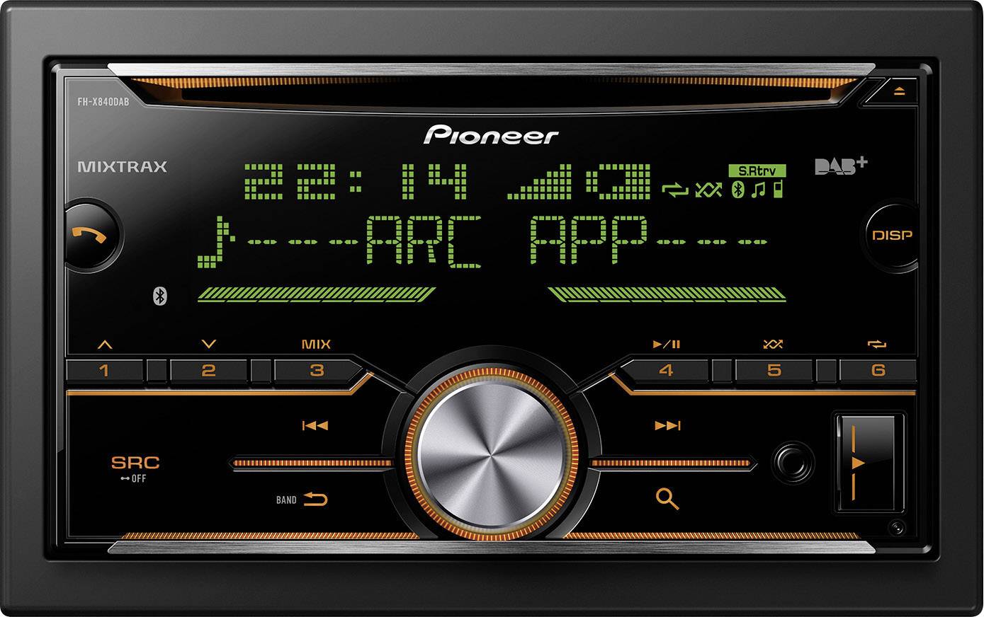 Pioneer FH X840DAB Doppel DIN Autoradio Bluetooth Freisprecheinrichtung DAB Tuner