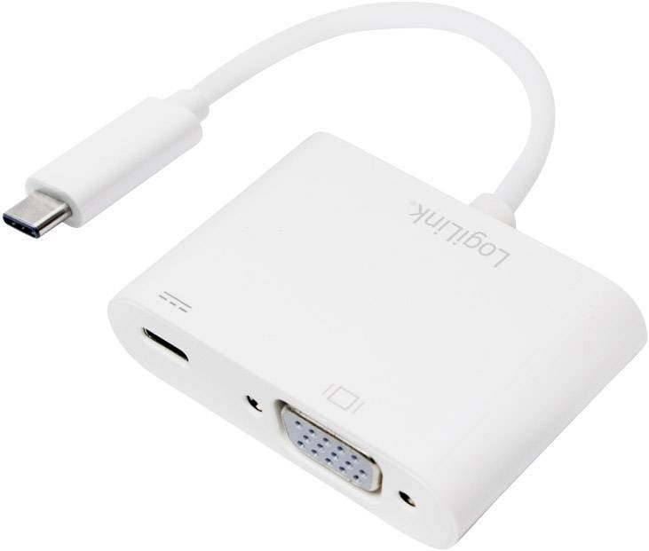 LogiLink UA0259 USB / VGA Adapter [1x USB-C® Stecker - 1x USB-C® Buchse, VGA-Buchse] Weiß 14.00 cm