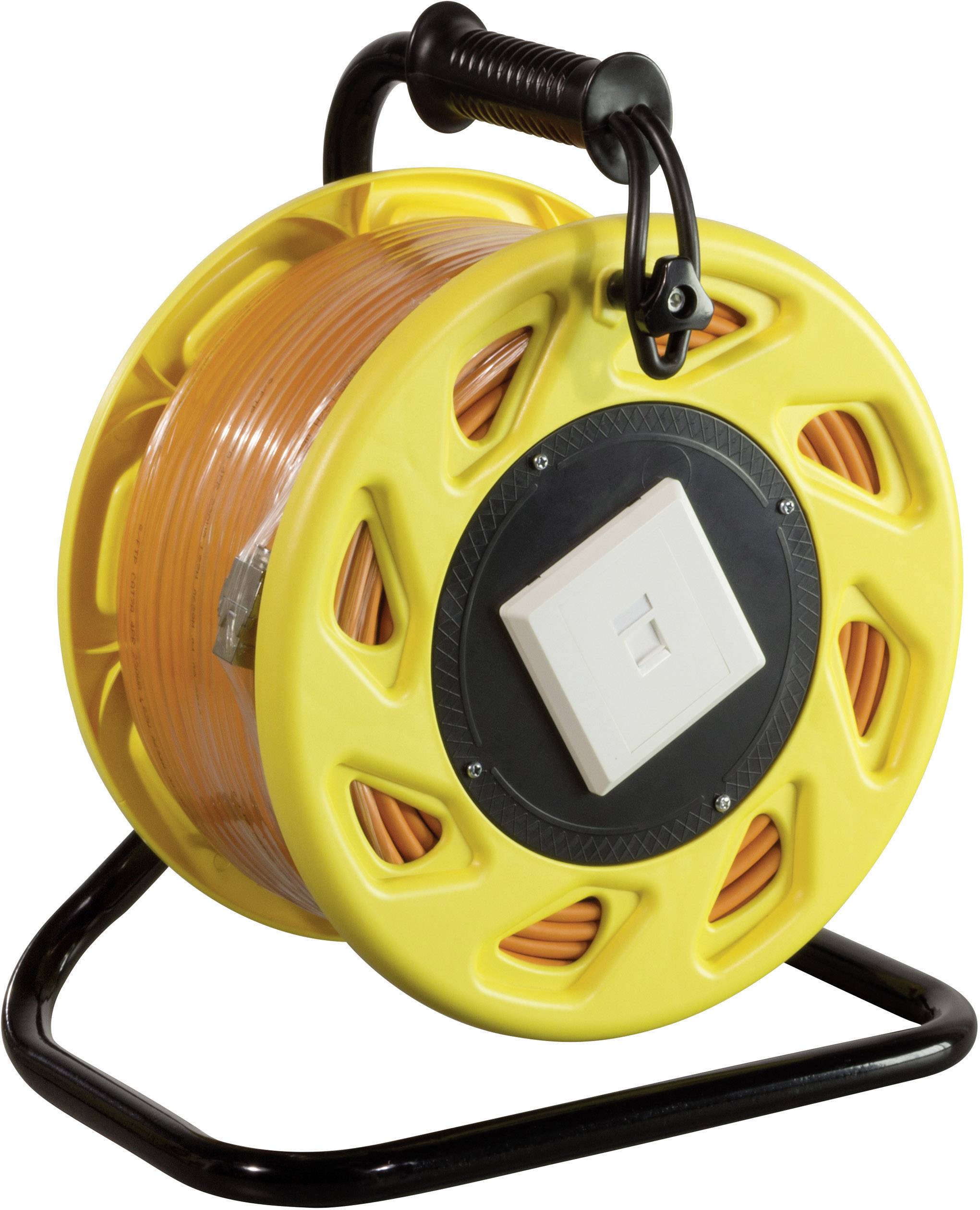 LogiLink RJ45 Netzwerk Kabeltrommel CAT 7a S/FTP 90.00 m Orange Halogenfrei-0