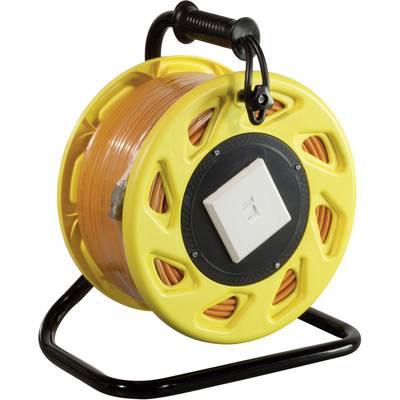 LogiLink RJ45 Netzwerk Kabeltrommel CAT 7a S/FTP 90.00 m Orange Halogenfrei-0