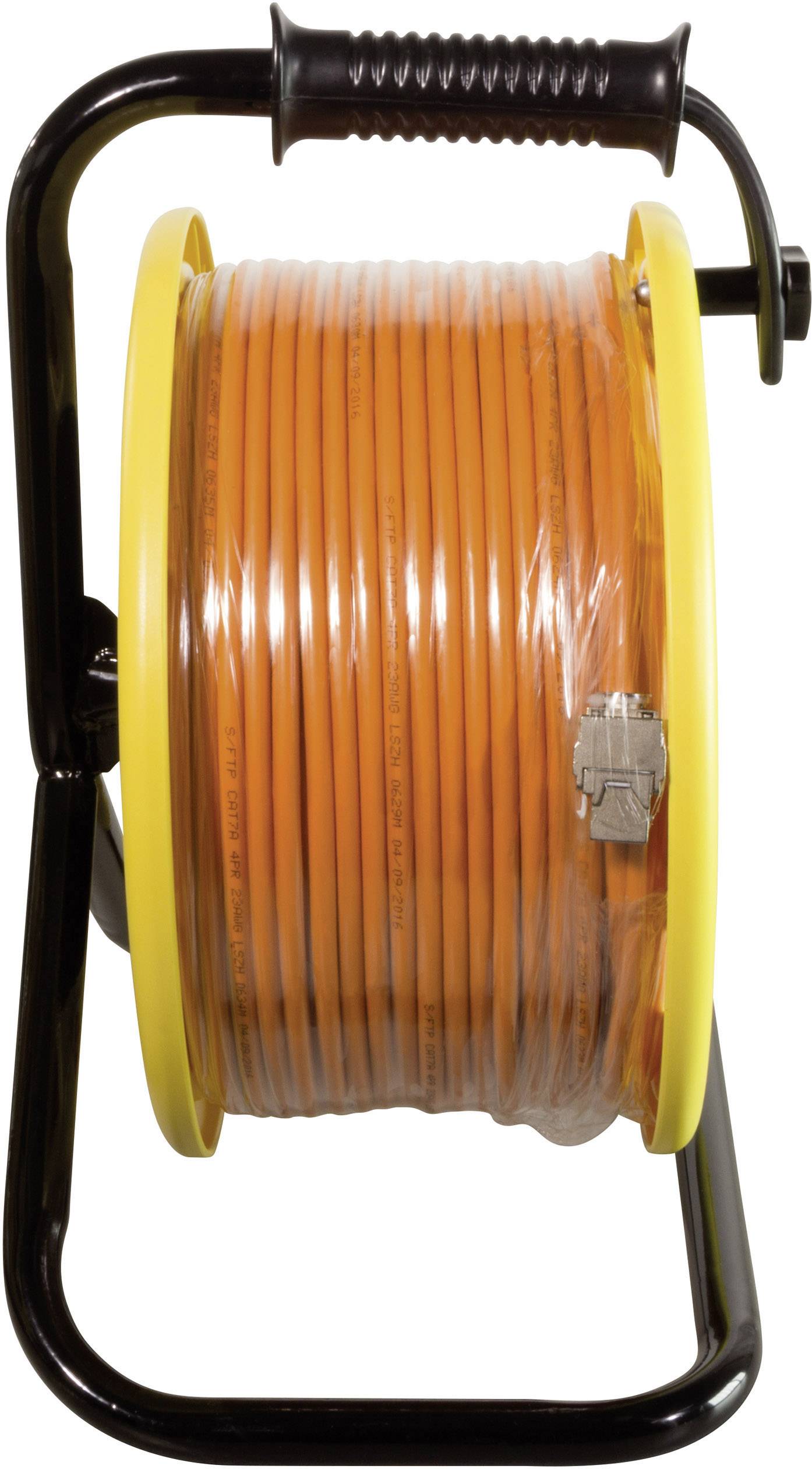 LogiLink RJ45 Netzwerk Kabeltrommel CAT 7a S/FTP 90.00 m Orange Halogenfrei-3