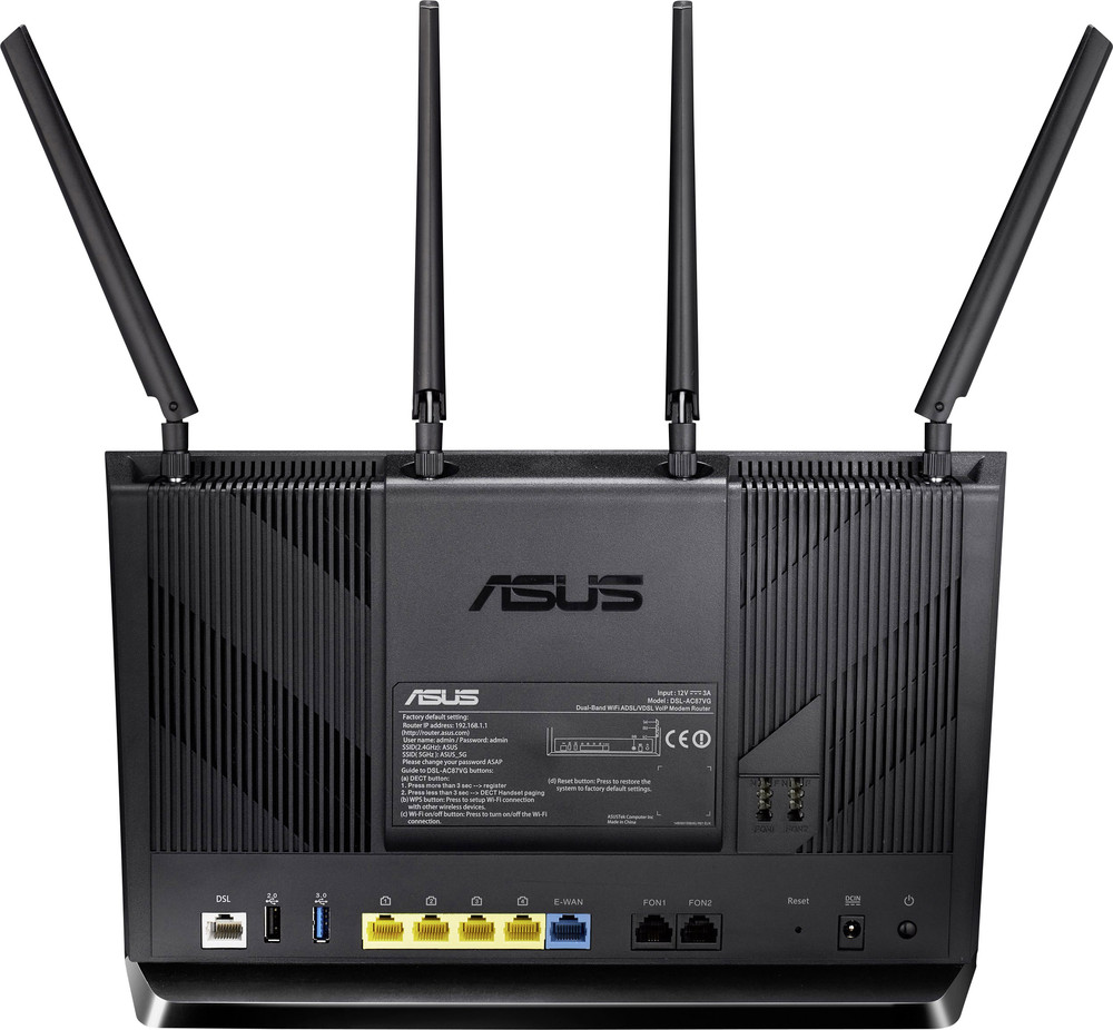 Asus DSL-AC87VG WLAN Router mit Modem Integriertes Modem: VDSL, ADSL2 ...