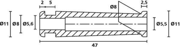 HellermannTyton HV2206 PVC-FR BK 500 Knickschutztülle Klemm-Ø (max.) 5.6 mm PVC Schwarz 1 St.