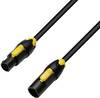 Adam Hall 8101 TCONL 0150 IP65 Strom Anschlusskabel [1x PowerCon-Buchse - 1x PowerCon-Stecker] 1.50 m Schwarz, Gelb