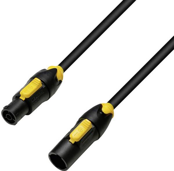 Adam Hall 8101 TCONL 0300 IP65 Strom Anschlusskabel [1x PowerCon-Buchse - 1x PowerCon-Stecker] 3.00 m Schwarz