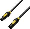 Adam Hall 8101 TCONL 1000 IP65 Strom Anschlusskabel [1x PowerCon-Buchse - 1x PowerCon-Stecker] 10.00 m Schwarz, Gelb