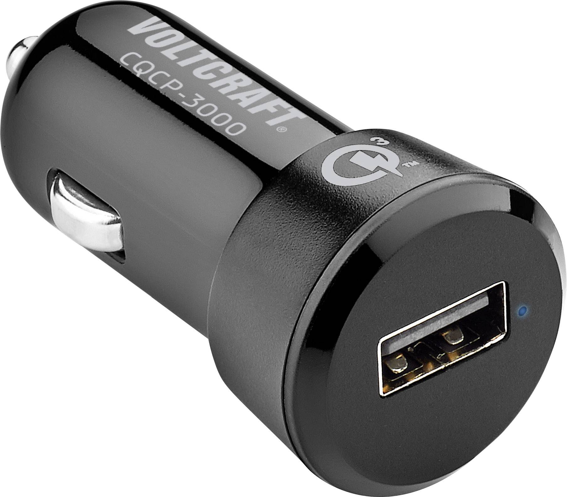 VOLTCRAFT CQCP 3000 CQCP 3000 USB Ladegerät KFZ, LKW Ladegerät Zigarettenanzünder 1x USB 2.0 1x Type C Ausgang