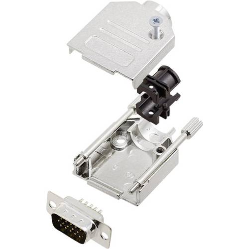 encitech DTZK09-HDP15-K 6355-0012-01 D-SUB Stiftleisten-Set 180 ° Polzahl: 15 Lötkelch 1 Set