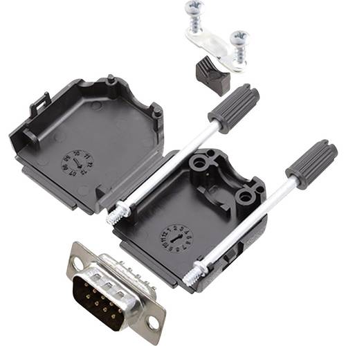 encitech DPPK09-BK-DMP-K 6355-0054-01 D-SUB Stiftleisten-Set 180 ° Polzahl: 9 Lötkelch 1 Set