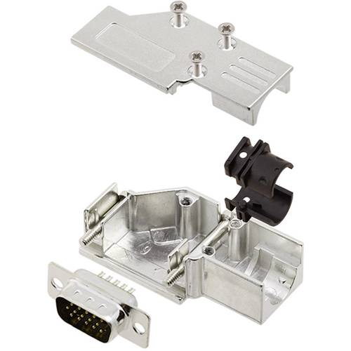 encitech DCMR-FK-09-HDP15-K 6355-0066-01 D-SUB Stiftleisten-Set 90 ° Polzahl: 15 Lötkelch 1 Set