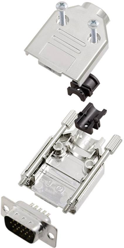 encitech DTPK09-M-HDP15-K 6355-0056-01 D-SUB Stiftleisten-Set 180 ° Polzahl: 15 Lötkelch 1 Set