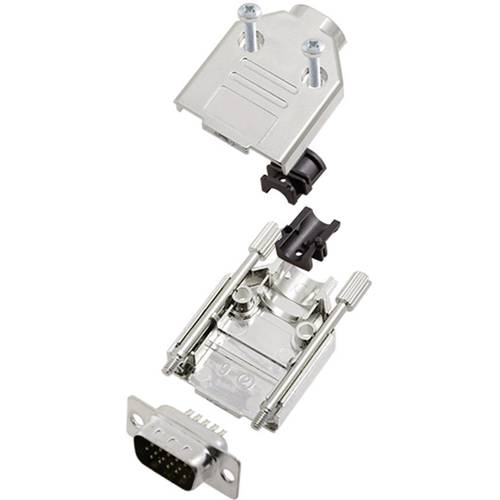 encitech DTPK09-M-HDP15-K 6355-0056-01 D-SUB Stiftleisten-Set 180 ° Polzahl: 15 Lötkelch 1 Set