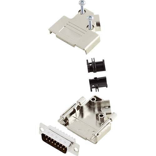 Thumbnail - encitech D45PK-M-15-DBP-K 6355-0009-02 D-SUB Stiftleisten-Set 45 ° Polzahl: 15 Lötkelch 1 Set