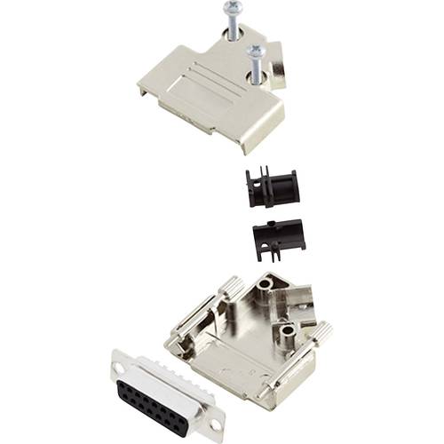 encitech D45PK-M-15-DBS-K 6355-0009-12 D-SUB Buchsenleisten-Set 45 ° Polzahl: 15 Lötkelch 1 Set