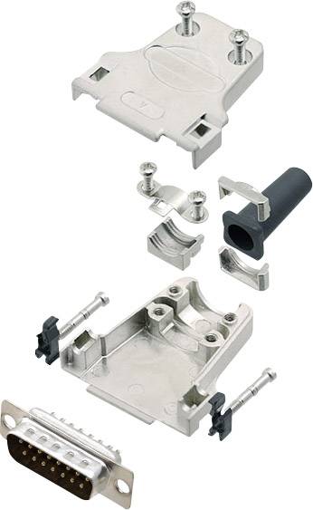 encitech DTZF15-DMP-K 6355-0045-02 D-SUB Stiftleisten-Set 180 ° Polzahl: 15 Lötkelch 1 Set