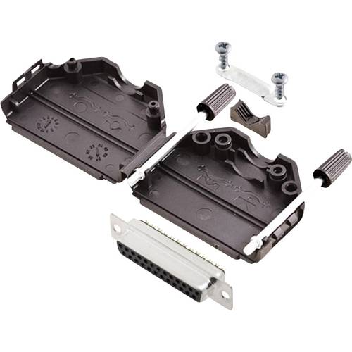 encitech DPPK25-BK-DBS-K 6355-0001-13 D-SUB Buchsenleisten-Set 180 ° Polzahl: 25 Lötkelch 1 Set