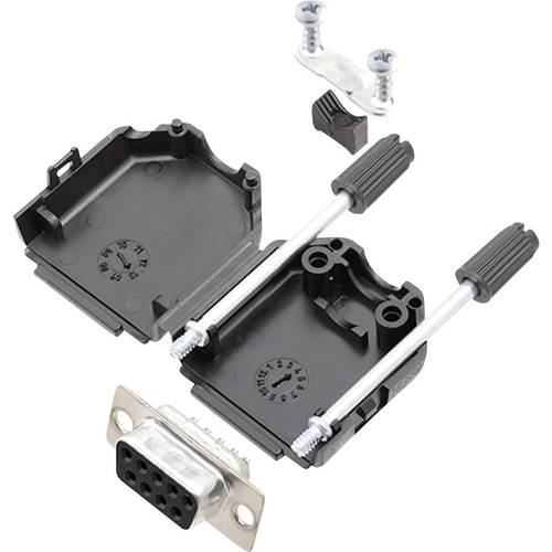 encitech DPPK09-BK-DMS-K 6355-0054-11 D-SUB Buchsenleisten-Set 180 ° Polzahl: 9 Lötkelch 1 Set