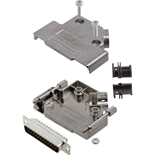 Thumbnail - encitech D45PK-M-25-DBP-K 6355-0009-03 D-SUB Stiftleisten-Set 45 ° Polzahl: 25 Lötkelch 1 Set