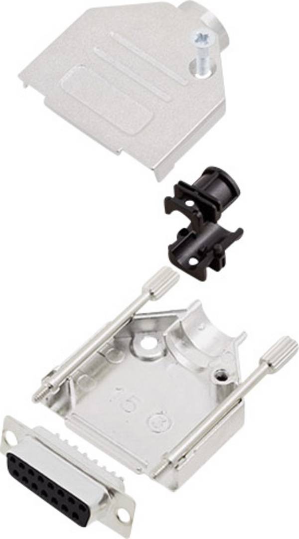 encitech DTZK15-DBS-K 6355-0002-12 D-SUB Buchsenleisten-Set 180 ° Polzahl: 15 Lötkelch 1 Set