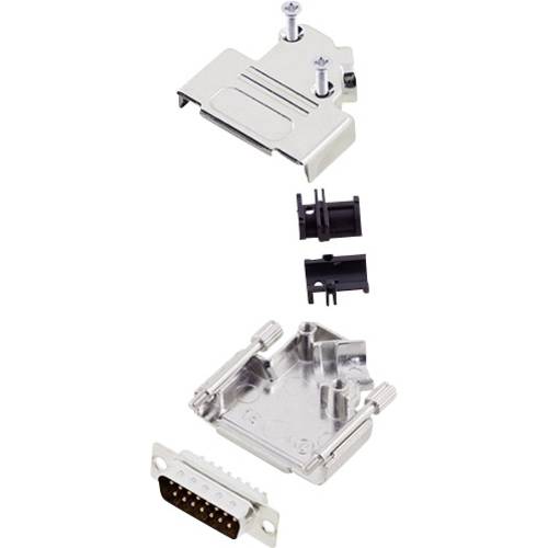 encitech D45ZK15-DBP-K 6355-0003-02 D-SUB Stiftleisten-Set 45 ° Polzahl: 15 Lötkelch 1 Set