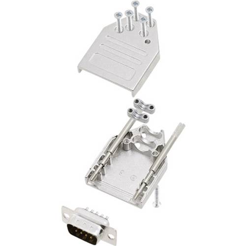 encitech DTZI09-DBP-K 6355-0077-01 D-SUB Stiftleisten-Set 180 ° Polzahl: 9 Lötkelch 1 Set