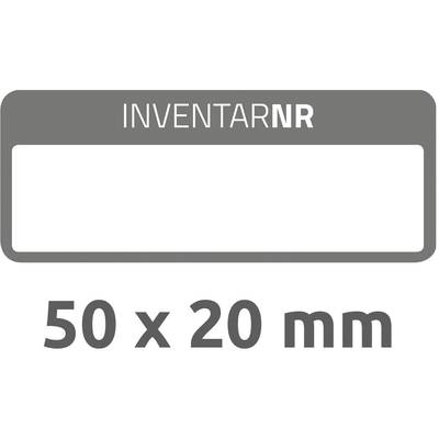 Avery-Zweckform 6917 Etiketten 50 x 20 mm Folie Weiß, Schwarz 50 St. Permanent haftend Inventar-Etiketten