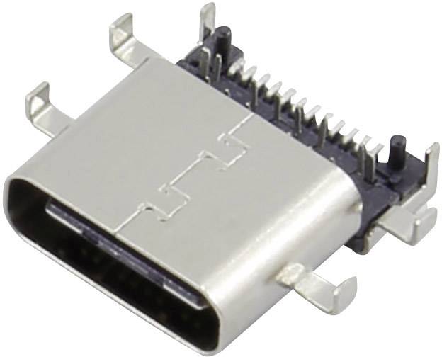 Attend 217C-AA01 USB-C® Einbaubuchse Buchse, Einbau horizontal Inhalt: 1 St.-0