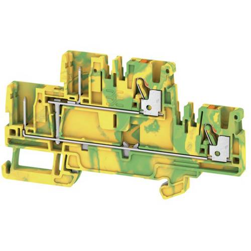 Weidmüller 1548160000 Doppelstock-Durchgangsklemme 5.1 mm Zugfeder Grün, Gelb 50 St.