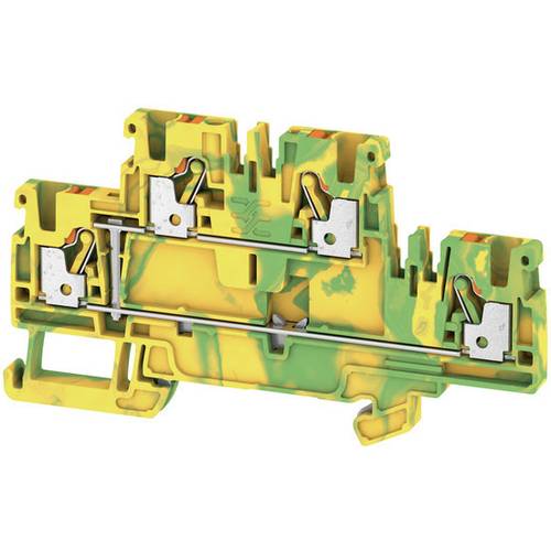 Weidmüller 1547680000 Doppelstock-Schutzleiterklemme 5.1 mm Zugfeder Grün, Gelb 50 St.