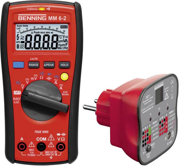 Benning MM 6-2 + SDT 1 Hand-Multimeter  digital LoZ CAT III 1000 V, CAT IV 600 V Anzeige (Counts): 6000