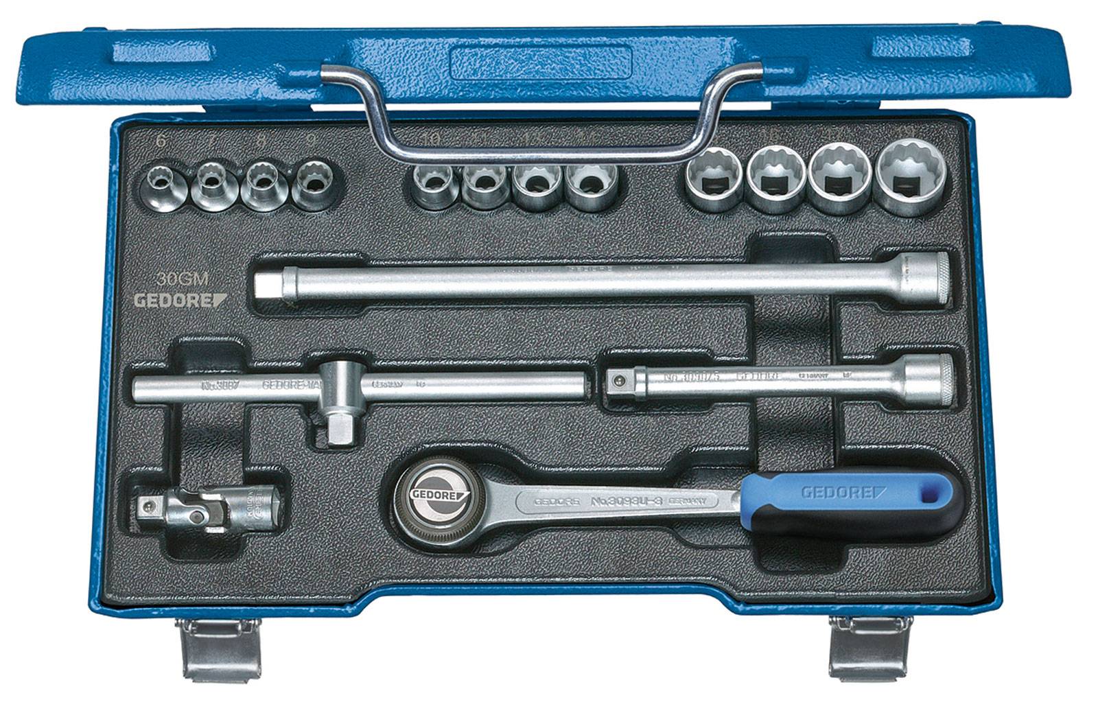 Gedore D 30 GMU-3 Steckschlüssel-Satz 10 (3/8") UD-Profil 6-19 mm