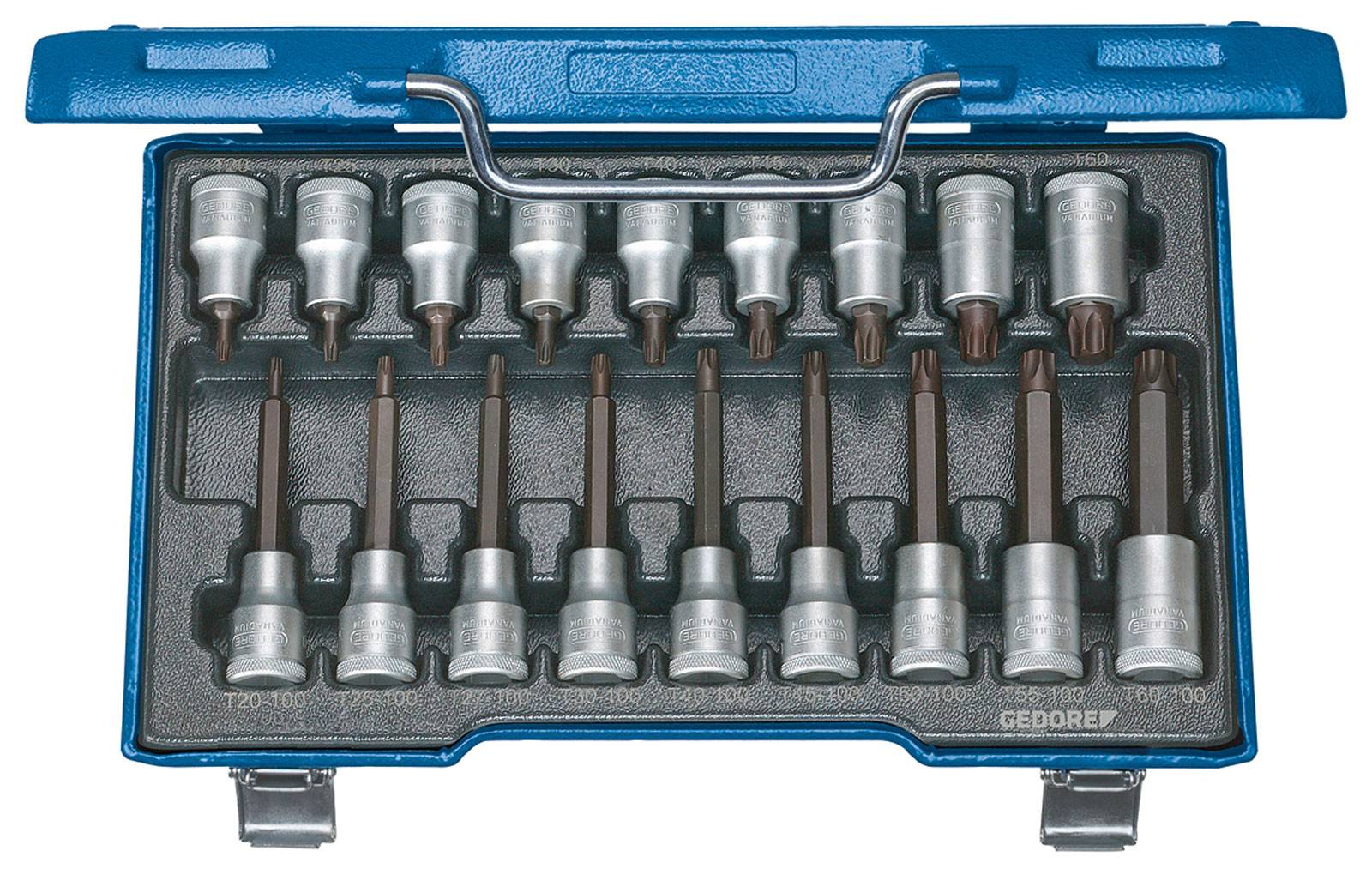 GEDORE Innen-TORX Steckschlüssel-Bit-Einsatz-Set 18teilig 1/2\" (12.5 mm) Gedore 6138510