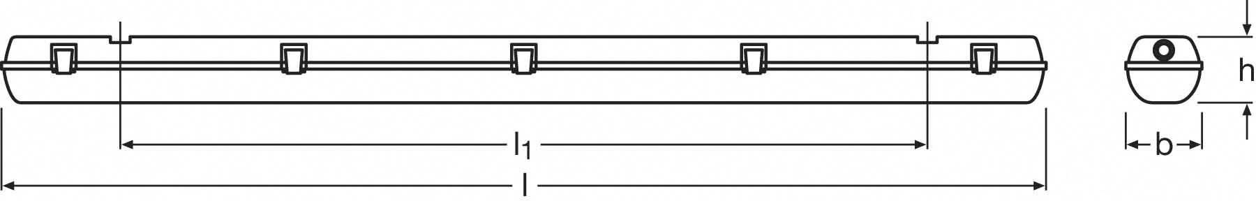 OSRAM Submarine Feuchtraum-Wannenleuchte LED G13 17 W Neutralweiß Grau-3