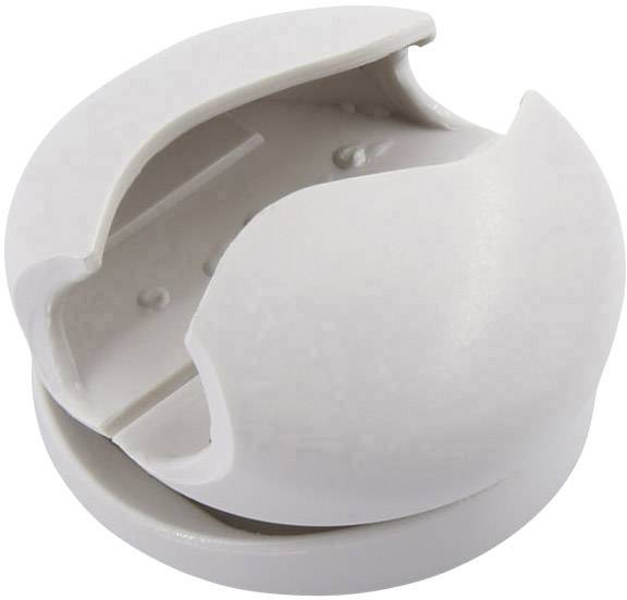 TRU COMPONENTS Kabelhalter selbstklebend 93013c1205 Bündel-Ø-Bereich 8 mm (max) Weiß 5 St.