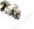 Ein Cat.7A Netzwerkstecker mit metallischer Abschirmung und Plastikbügel zur Befestigung, geeignet für Ethernet-Verbindungen.