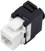 TRU COMPONENTS RJ45 Kupplung, CAT 6a 93038C361 Kupplung, gerade Polzahl Sensoren 8 Schwarz, Weiß 1 St.