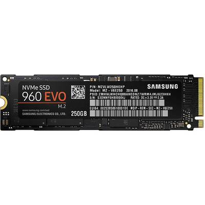 Samsung 960 EVO 250 GB Interne M.2 PCIe NVMe SSD 2280 M.2 NVMe PCIe 3.0 x4 Retail MZ-V6E250BW