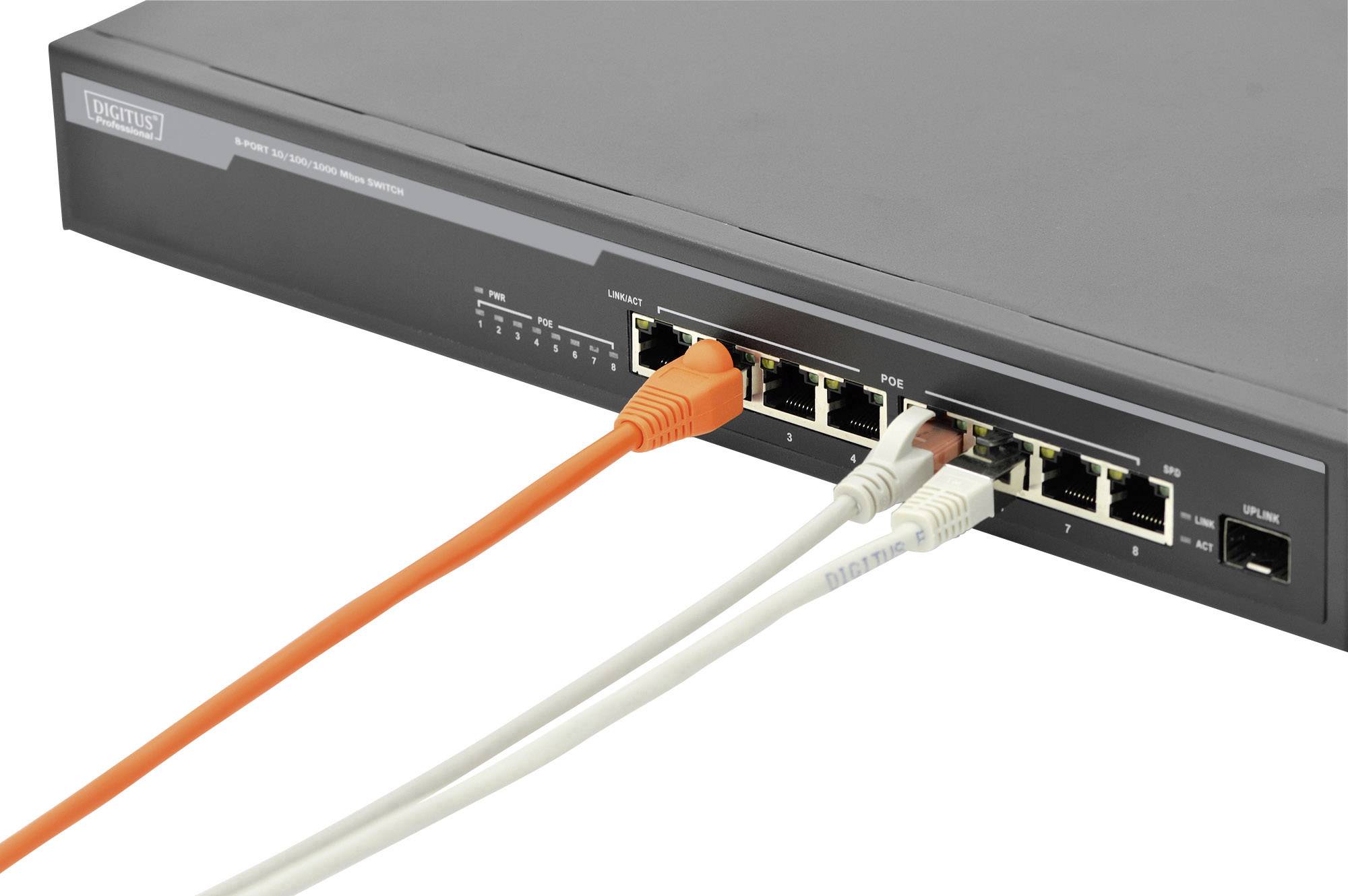 8-Port Gigabit PoE einbaufähiger Switch, 19 Zoll, Unmanaged, 1 Uplink-2