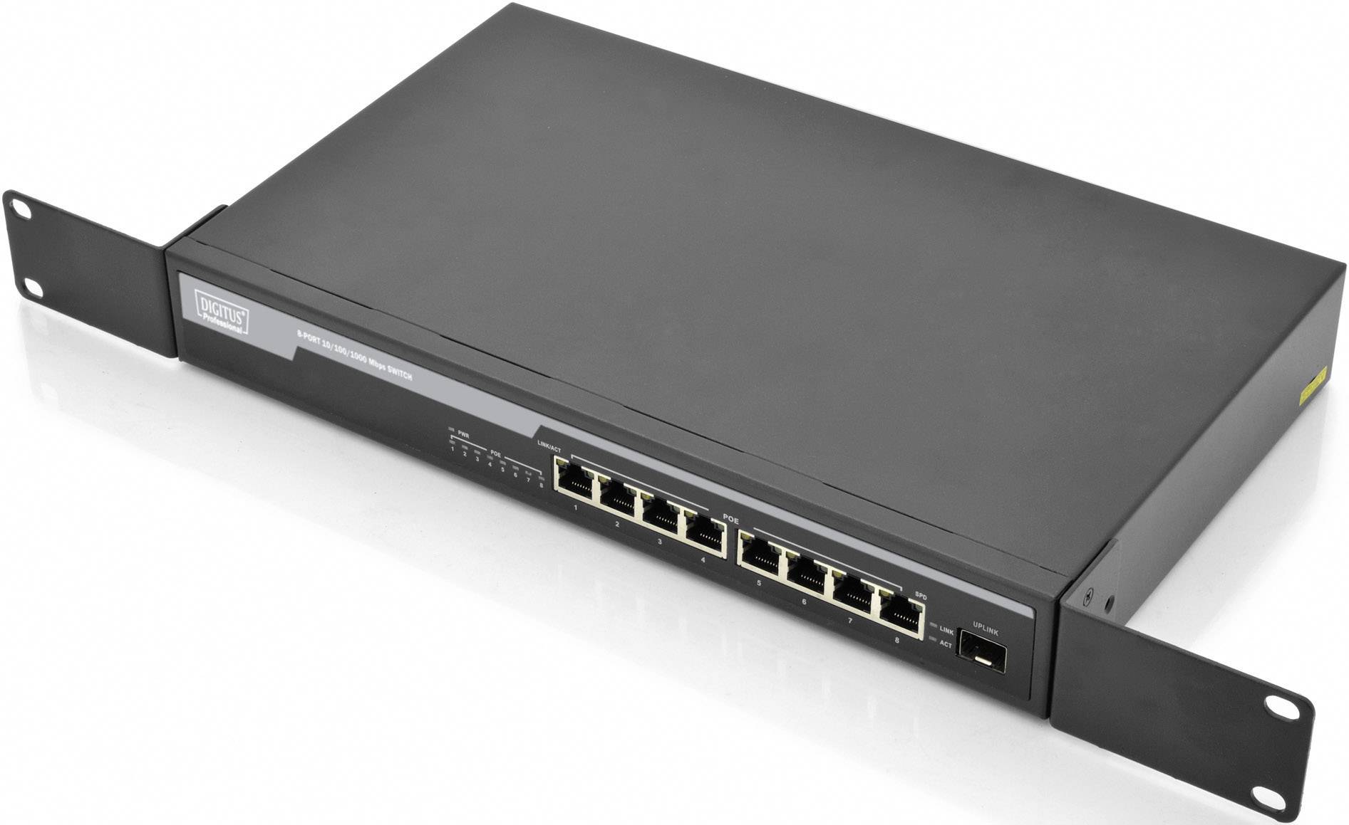 8-Port Gigabit PoE einbaufähiger Switch, 19 Zoll, Unmanaged, 1 Uplink-3
