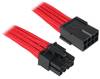 Bitfenix Strom Verlängerungskabel [1x EPS-Strom-Stecker 8pol. - 1x EPS-Strom-Buchse 8pol.] 0.45 m Rot, Schwarz