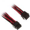 Bitfenix Strom Verlängerungskabel [1x EPS-Strom-Stecker 8pol. - 1x EPS-Strom-Buchse 8pol.] 0.45 m Rot, Schwarz