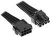 Bitfenix Strom Verlängerungskabel [1x EPS-Strom-Stecker 8pol. - 1x EPS-Strom-Buchse 8pol.] 0.45 m Schwarz
