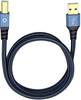 Oehlbach USB-Kabel USB 2.0 USB-A Stecker, USB-B Stecker 3.00 m Blau vergoldete Steckkontakte 9343