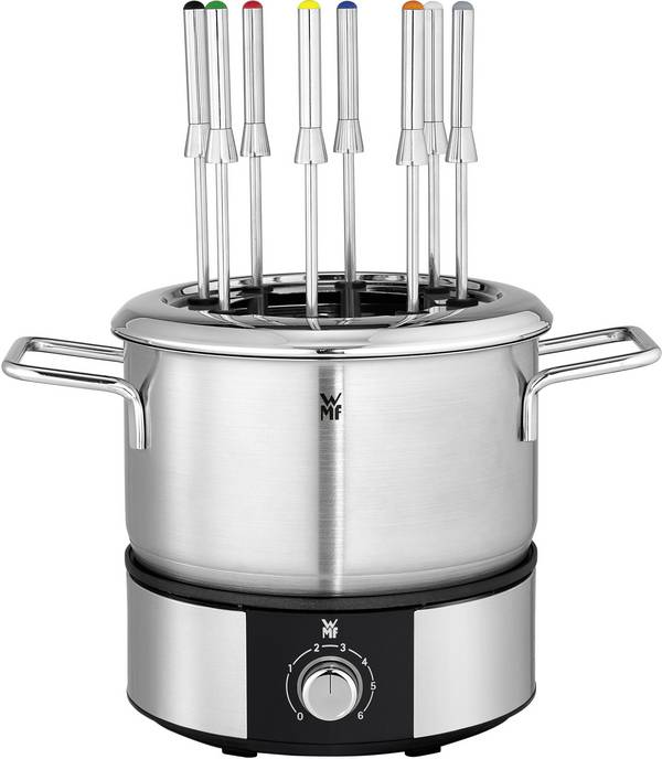 WMF Lono Fondue Fondue 1400 W 8 Fonduegabeln, mit manueller Temperatureinstellung Cromargan