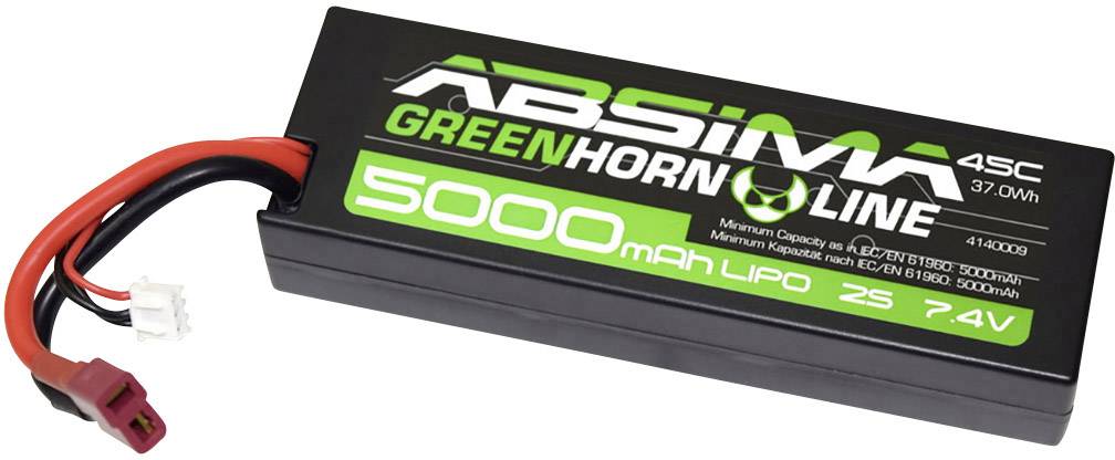 ABSIMA Modellbau-Akkupack (LiPo) 7.4 V 5000 mAh 45 C Absima Hardcase T-Stecksystem