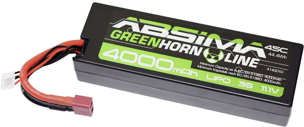 ABSIMA Modellbau-Akkupack (LiPo) 11.1 V 4000 mAh 45 C Absima Hardcase T-Stecksystem