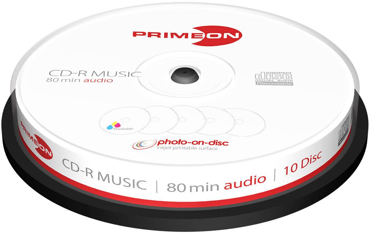 PRIMEON CD-R Audio Rohling Primeon 2761111 10 St. Spindel Bedruckbar