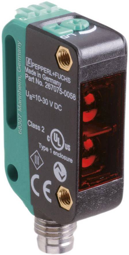 PEPPERL + FUCHS Pepperl & Fuchs Laser-Reflexions-Lichtschranke OBR12M-R100-2EP-IO-V31-L OBR12M-R100-