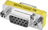 Renkforce Seriell Adapter [1x D-SUB-Stecker 15pol. - 1x D-SUB-Stecker 15pol.] Gelb
